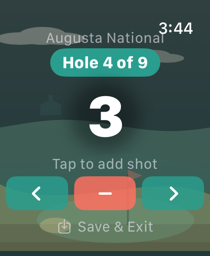 AllTaps shot counter on Apple Watch